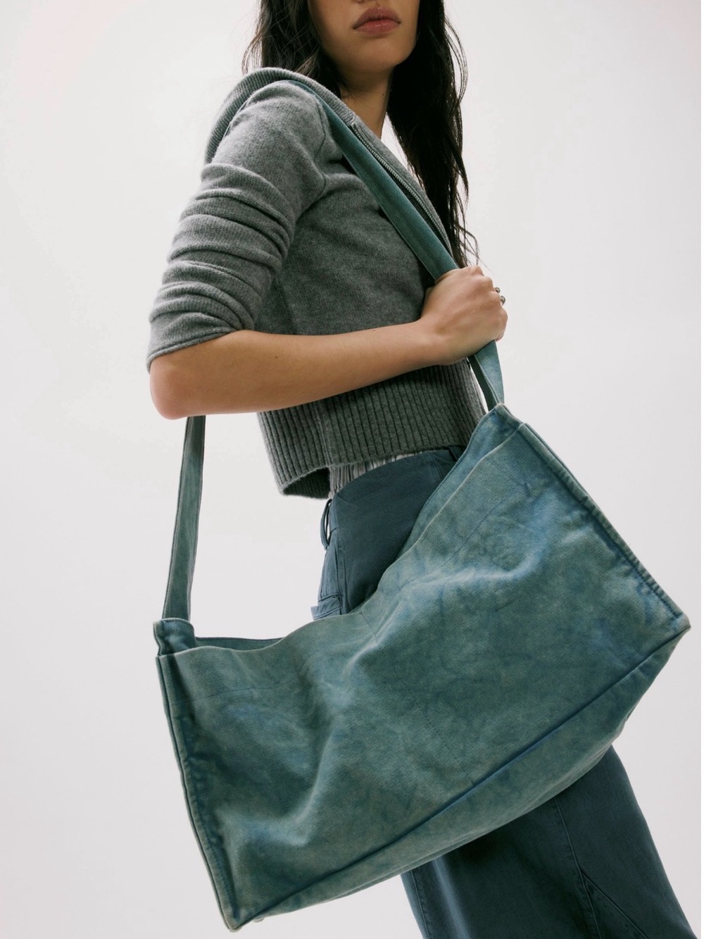 Free People Camp Crush Sling Bag Blue